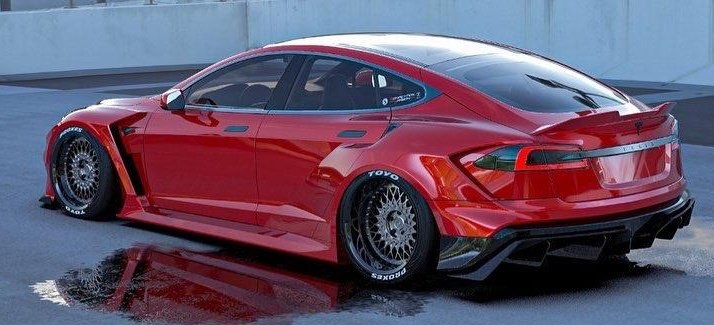 24wheel_news on X: #Tesla Model S Plaid widebody kit by Competition Carbon   / X