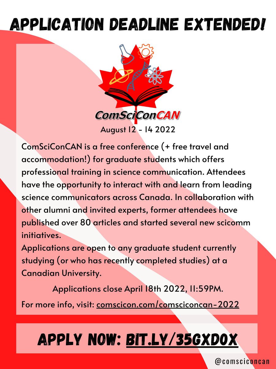 ComSciConCAN's tweet photo. LAST CHANCE!!! Applications close at midnight! ππ½ππ½ππ½ https://t.co/1OdGq0RjFM