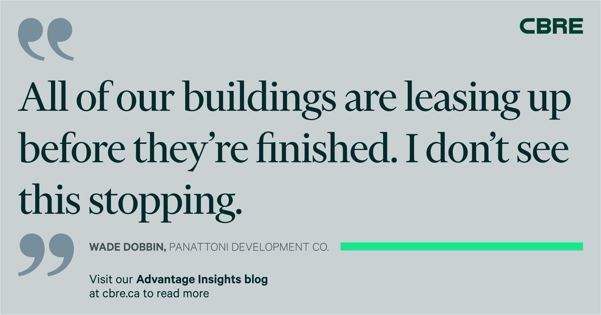 Increased ecommerce penetration in Canada has spurred a flurry of leasing activity in the industrial market. With new developments largely preleased, where are industrial rents headed? Learn more: cbre.ca/en/about/advan…