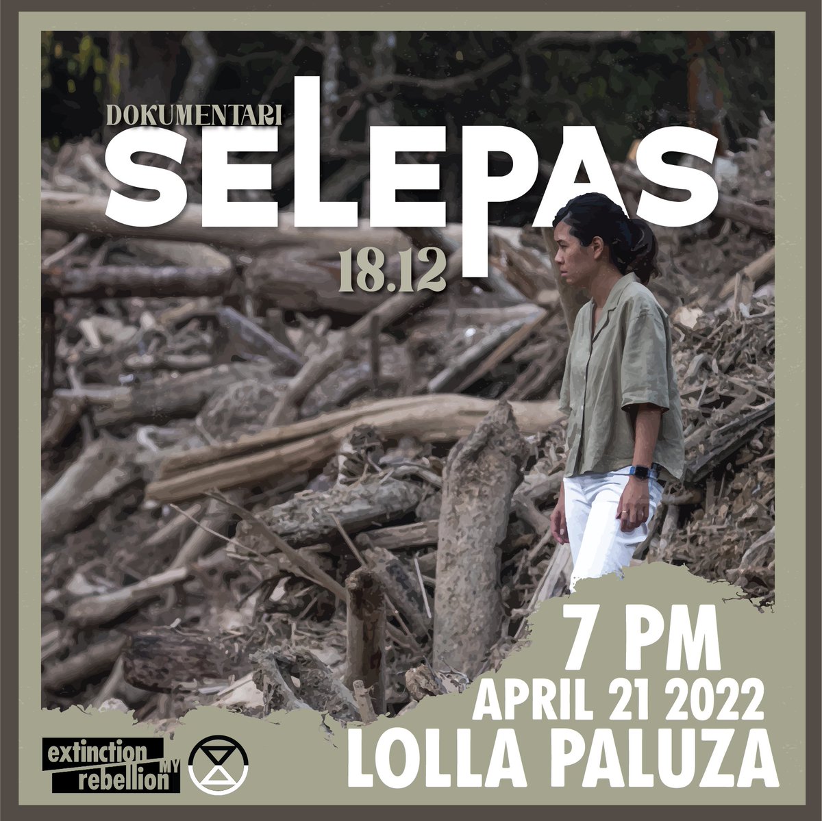 ExtinctionRMy's tweet photo. Sertai kami untuk tayangan kommuniti dokumentari "Selepas" pada 21hb April, Khamis di Lolla Paluza (2A, Jalan 21/19A, Petaling Jaya). 
Sila daftar di https://t.co/z7k9EE0jPI atau DM kita.

#daruratbanjir #daruratiklim #iklimkrisis https://t.co/fVUVrCWaX9