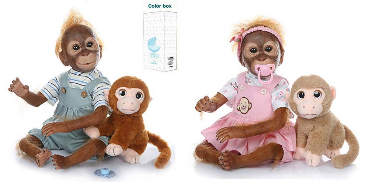DollsplusBears's tweet photo. Reborn Monkey Baby Ape Animal Dolls Realistic Newborn Weighted Cloth Body Soft Silicone Reborn Baby Dolls Girl Boy Birthday Gifts #dollsandbears #dolls #dollshop #shopping #monkeys #toys #babyape https://t.co/8WwpwKFhsL https://t.co/HXok5aN3j2