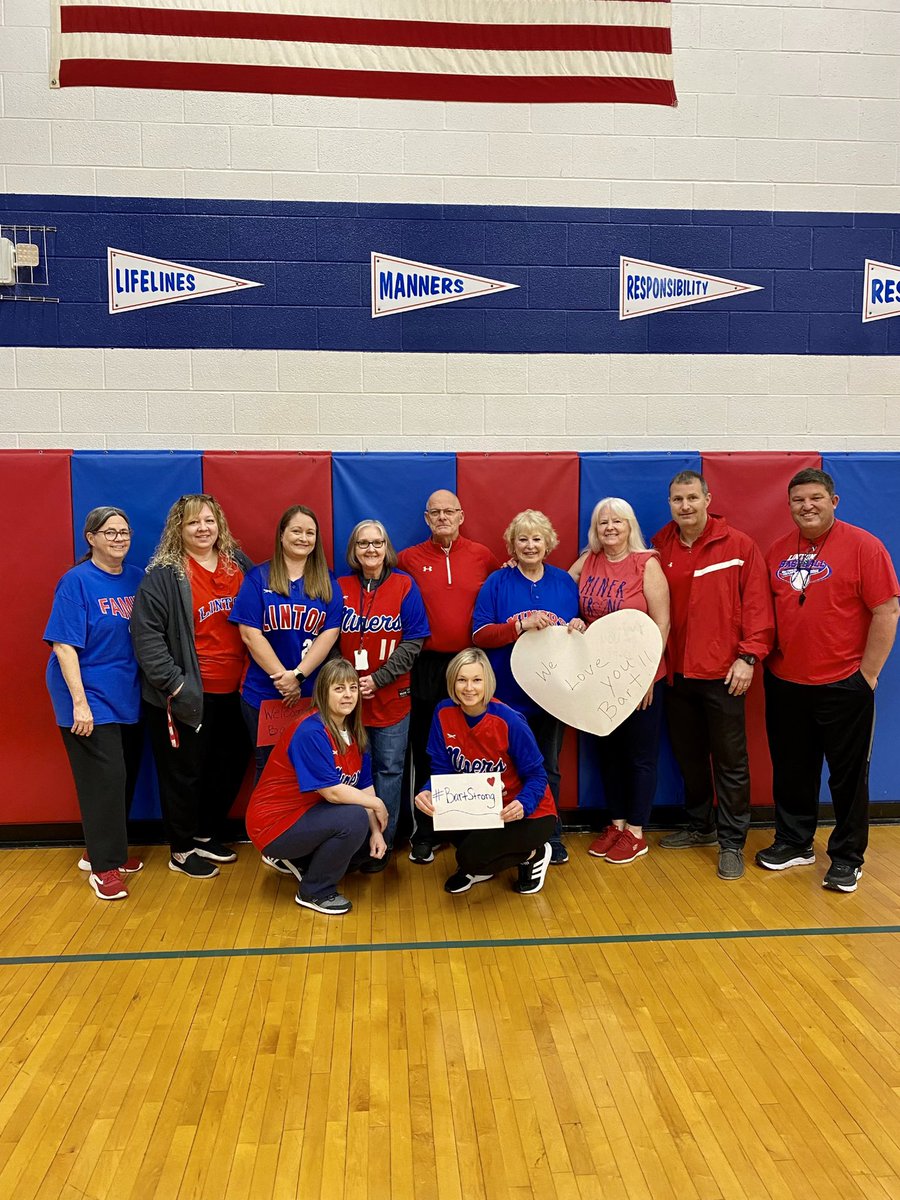 LintonBaseball's tweet photo. HE’S BACK!! Welcome back sir, we missed you! Love you Coach! #BartStrong https://t.co/xFfGpcoK3g