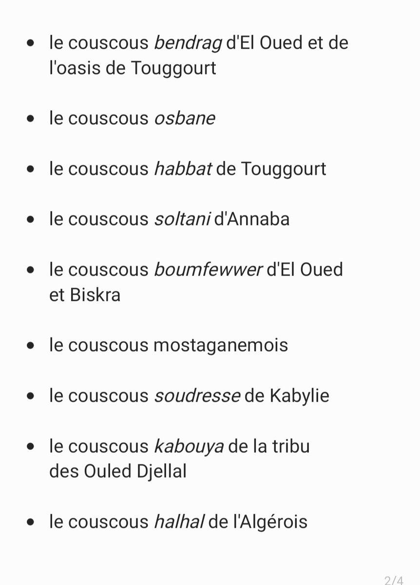 DjazairCooking's tweet photo. L'Algerie pays paternel de cette recette,est l'unique pays qui compte 300 variantes de couscous.En fonction de chaque région tu trouve 3,4 sortes.On retrouve aussi des couscous sucrés-salés que l'on nomment seffa mais aussi totalement sucrés nommé mesfouf.
Liste non exhaustive⬇️ https://t.co/EkpH9Dzgt7