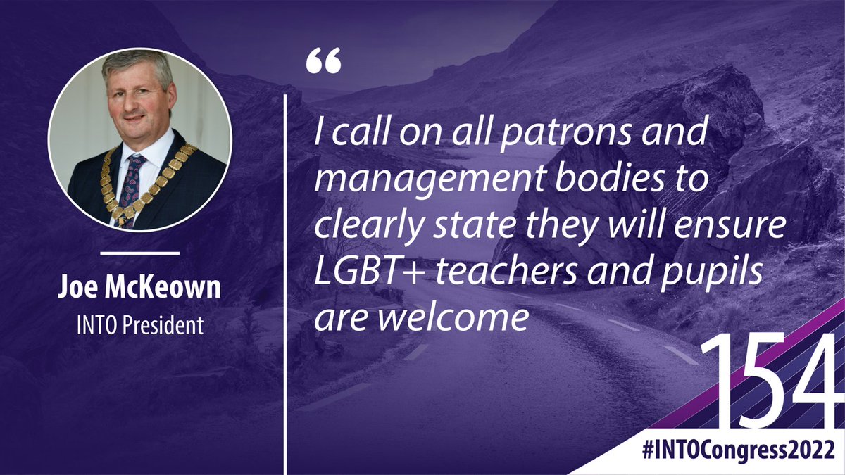 ‘I call on all patrons and management bodies to clearly state that they will ensure that LGBT+ teachers and pupils are welcome in their schools and that discrimination of any sort against LGBT+ staff is unacceptable.’ #INTOCongress2022 @intolgbt