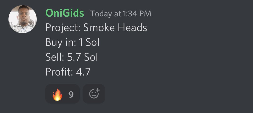 This story I’m about to share is one of the reasons why I do what I do. He was able to pass through @solchasersdao discord waiting room, got SmokeHeads WL, learnt how to list and made his first sale within 48hrs 🫂