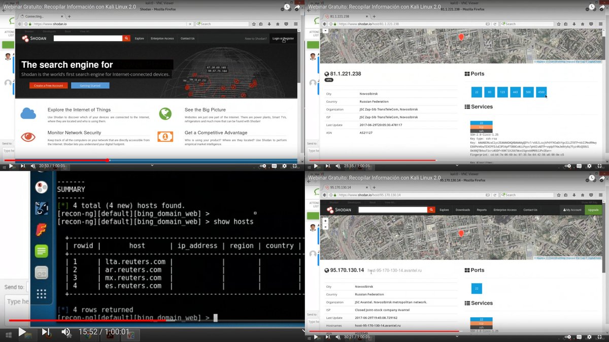 Alonso_ReYDeS's tweet photo. Está disponible el video del Webinar Gratuito: "Recopilar Información con Kali Linux 2.0". #hacking #cybersecurity #redteam #osint #forensics 💻 https://t.co/BjEA8UM9Cm https://t.co/OSaUqu7Dil
