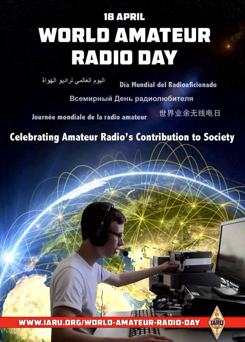 Happy #WorldAmateurRadioDay! How will you celebrate today? 

I’ll be operating FT8/SSB later today. Hope to hear you on the air! #HamRadio