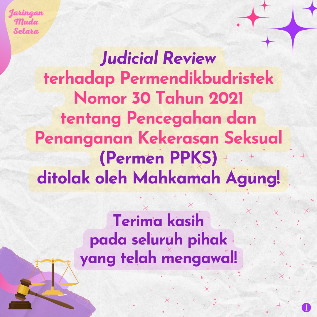 MudaSetara's tweet photo. BERITA BAIK!
.
.
#PermenPPKS #dukungpermendikbud30 #antiksdikampus #kampusmerdekaks #mudasetara #lawankekerasanseksual https://t.co/loIUhWEwrb