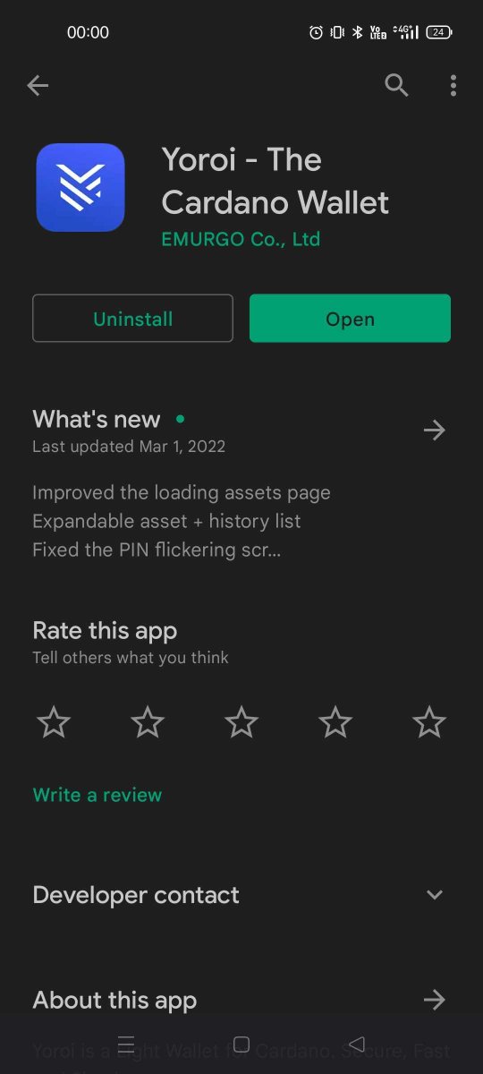 Good news for our #Yoroi Android Users! 
Download of our Yoroi Wallet in the Play store has been restored. 

To download your Yoroi, only use links from the official Yoroi Wallet website here: bit.ly/3vtpZoo