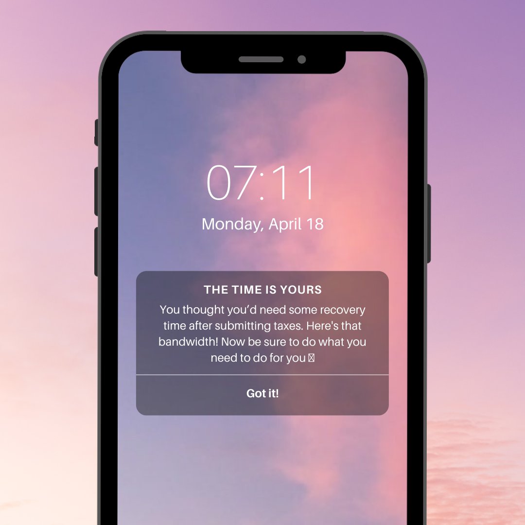 With scheduled notifications in Pique, you can make time to protect your bandwidth.