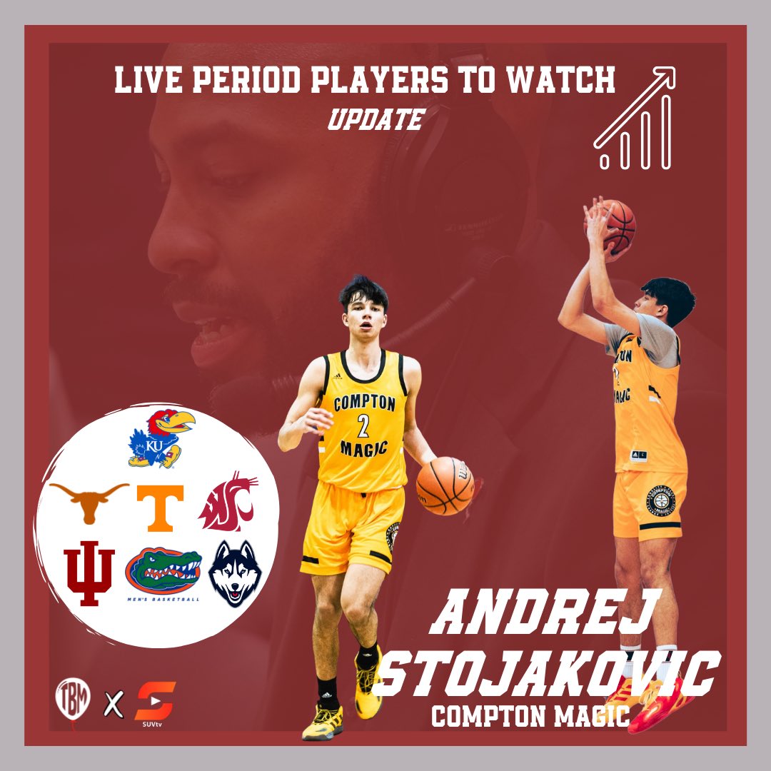 JustinWBrantley's tweet image. .@Compton_Magic 2023 G Andrej Stojaković has been on fire this spring‼️

I think back on the conversation I had with @EtopUdoEma about him &amp;amp; his potential before the game vs. SFG 🔮

He’s picked up offers from @GatorsMBK @UConnMBB @KUHoops @Vol_Hoops @IndianaMBB &amp;amp; @WSUCougarMBB