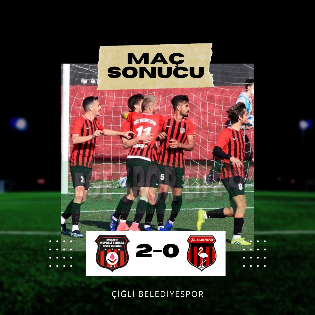 ciglibldspor's tweet photo. Maç sonucu | Bolvadin Termal Spor 2 - 0 Çiğli Belediyespor'umuz https://t.co/Db3rgHWuW8