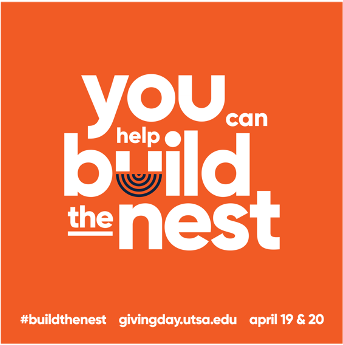 UTSA_Libraries's tweet photo. April 19 &amp; 20 is UTSA Giving Day. Support UTSA Libraries and ITC and leave a comment here about the impact #UTSA had on you: https://t.co/vn1HmeGsiL #BuildTheNest #UTSAlibraries https://t.co/t0IfMN2QhS