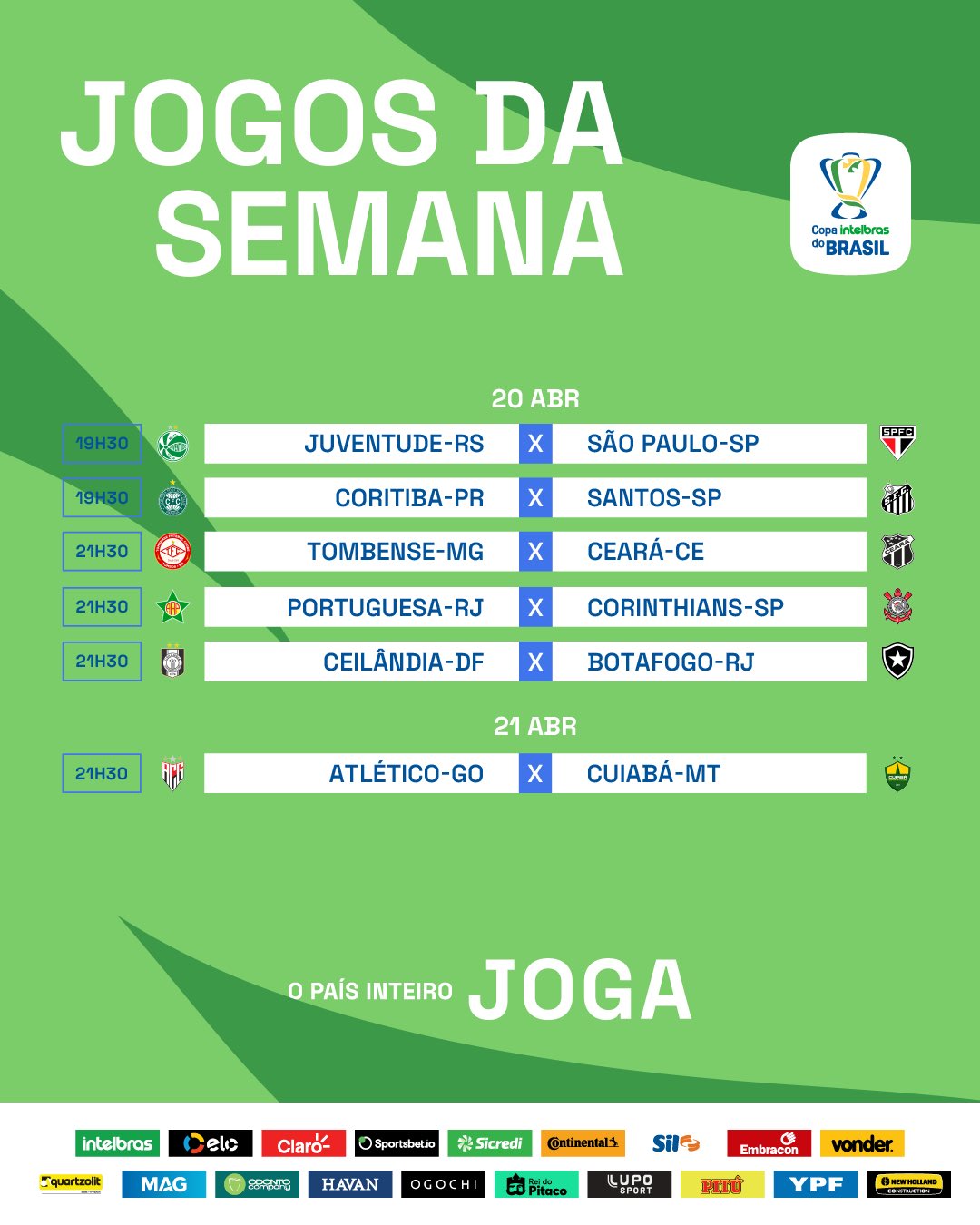 Veja os resultados dos jogos da terceira fase da Copa do Brasil