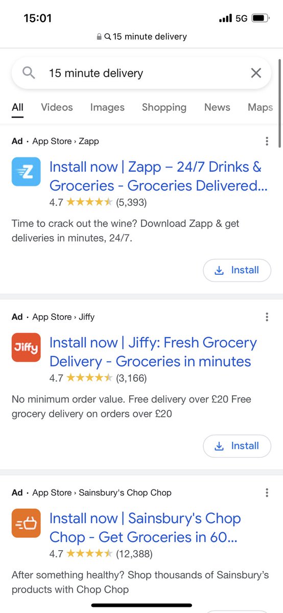 World: How many 15-min delivery apps do we need?
VCs: Yes