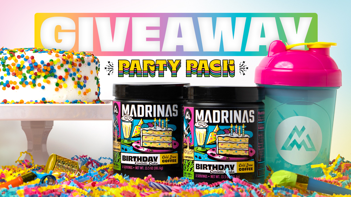 MADRINAS's tweet photo. 🎉BIRTHDAY PARTY PACK GIVEAWAY🎉

You could WIN 2 of our NEW Birthday Confetti Cake Cold Brew Coffee + our EXCLUSIVE Throwback Shaker!🎂☕️

TO ENTER:
🤎 LIKE 
♻️ RETWEET
💬 TAG a friend who's Birthday is coming up! https://t.co/9eeNF6L6qy