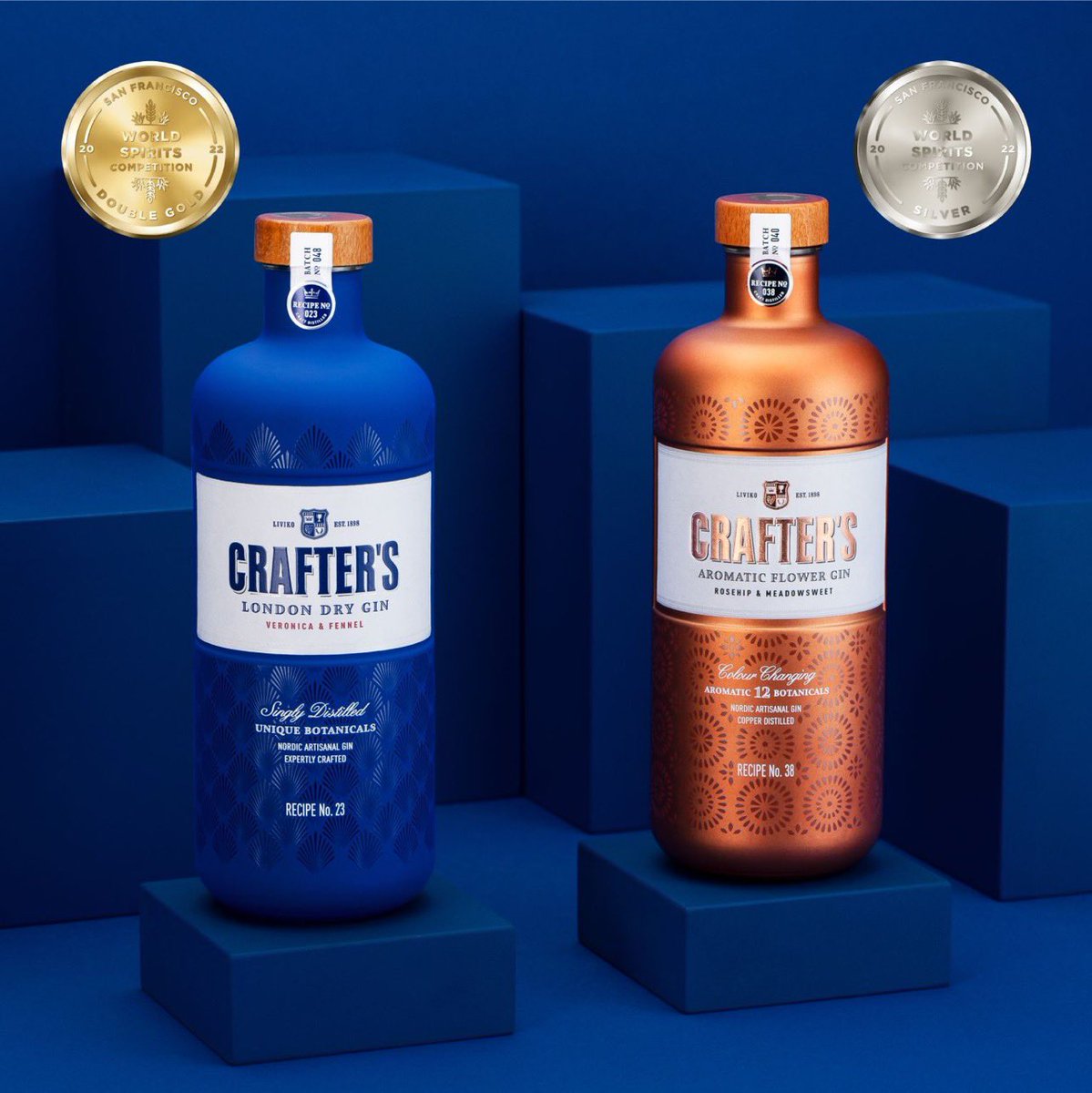 craftersgin's tweet photo. 🥇🥇We are extremely happy to announce that our Crafter’s London Dry Gin won double gold medal at prestigious San Francisco World Spirits Competition🤩
🥈And our Crafter’s Aromatic Flower Gin won silver medal. 
Thank you San Francisco World Spirits Competition @SFWSpiritsComp 👏 https://t.co/nIjjcwEZ9y