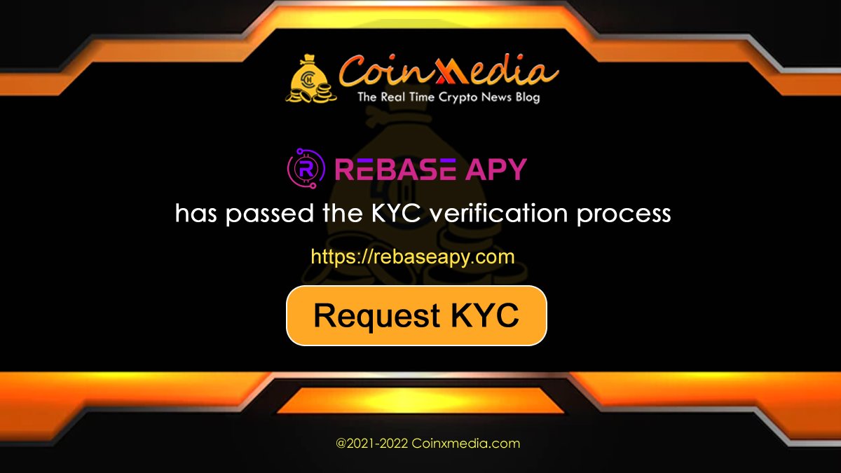 We are happy to announce that we have completed the KYC Verification for 
@RebaseAPY
 
The Team also succeeded our KYC process.

Need an KYC Pass?
t.me/CoinX_Media

Check out the full audit report here:
t.me/Coinxmedia_ann…

#SmartContracts #Blockchain