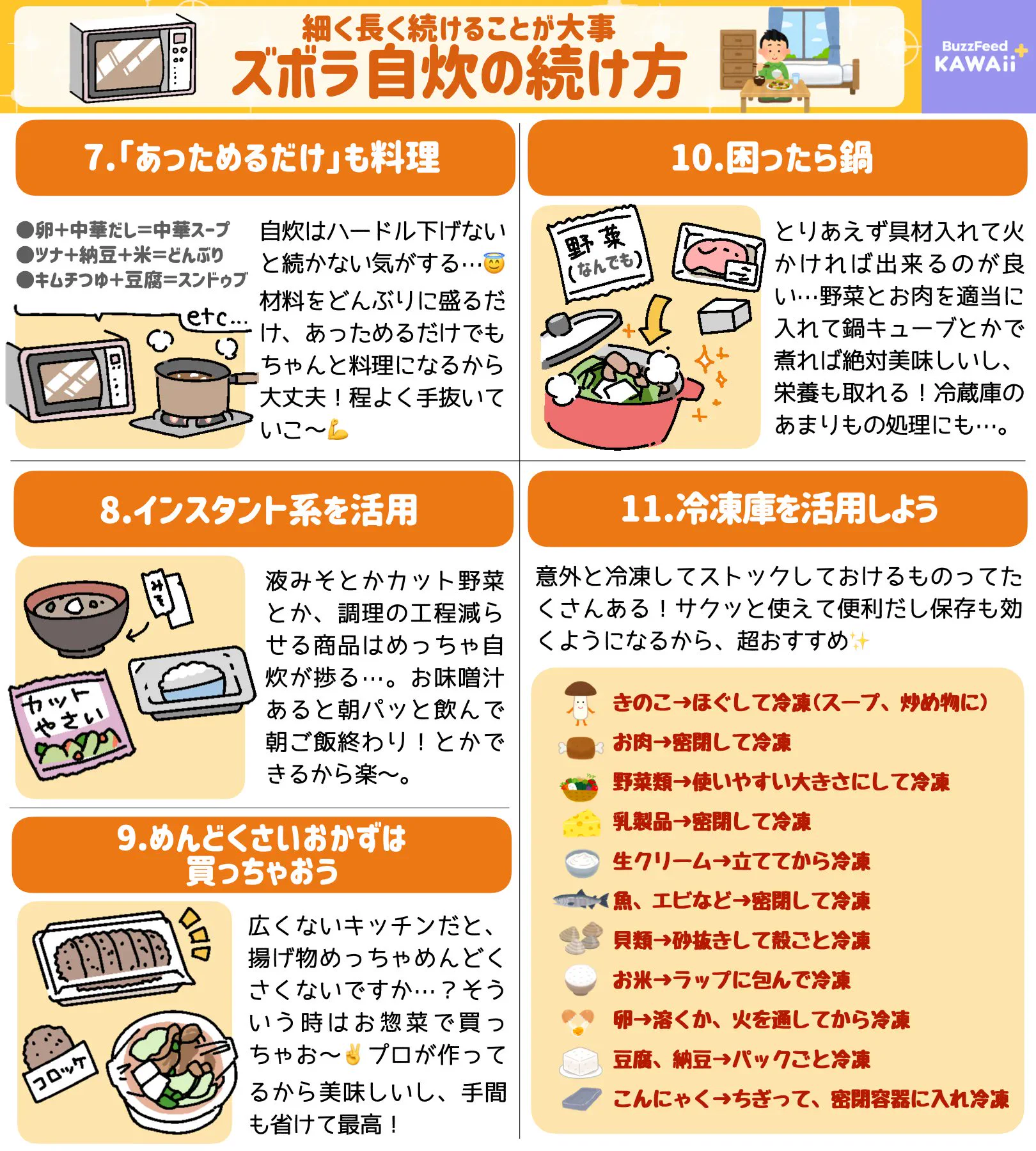 挫折した経験がある人も、続けられるようになるかも？自炊を楽にするコツのまとめ！