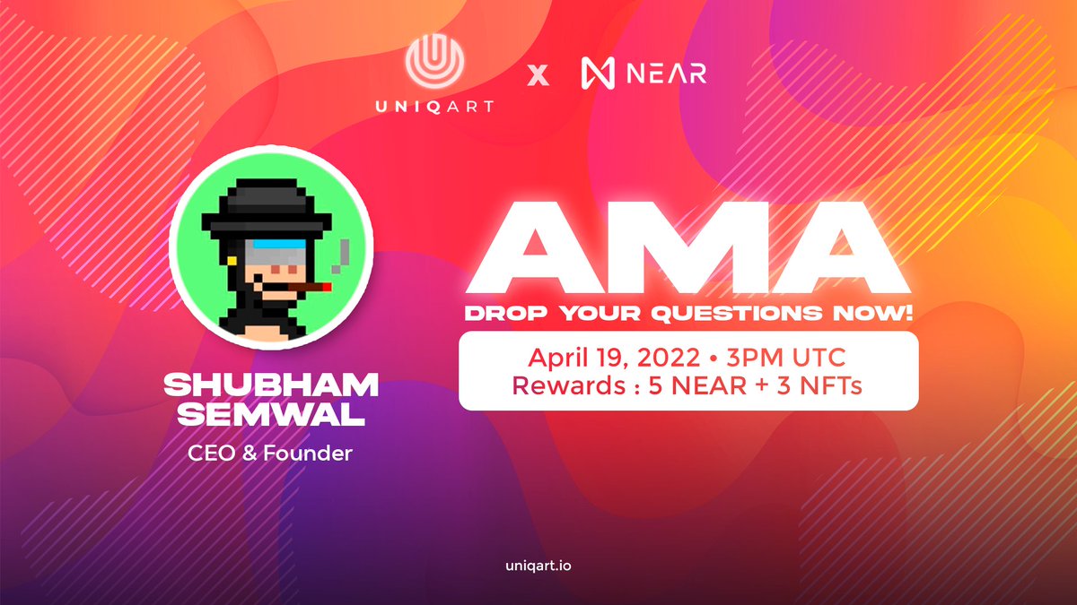 NEAR_Blockchain's tweet photo. Another Back to back AMA with @uniqartnft happening on our NEAR Discord: https://t.co/WyUJMRCpUF

An NFT Marketplace on the $NEAR Blockchain; by the Artists, for the Artists! 
Mint your Music NFT today on https://t.co/eAgtLV6BTv 🚀

Join now for alpha news!!!

#NEAR #NEARProtocol https://t.co/LIee4LBoV5