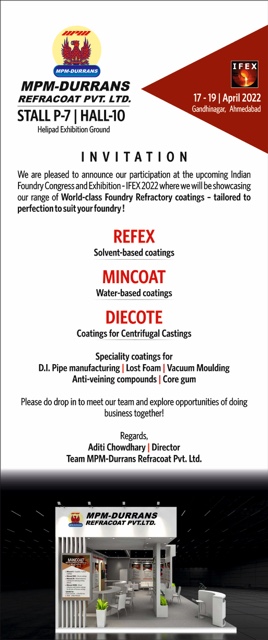 mpmsandman's tweet image. 𝗢𝗻𝗲 𝗠𝗼𝗿𝗲 𝗗𝗮𝘆 𝗙𝗼𝗿 𝗬𝗼𝘂 𝗧𝗼 𝗠𝗲𝗲𝘁 𝗨𝘀 𝗔𝘁
𝗜𝗙𝗘𝗫 𝟮𝟬𝟮𝟮 𝗮𝘁 𝗚𝗮𝗻𝗱𝗵𝗶𝗻𝗮𝗴𝗮𝗿, 𝗚𝘂𝗷𝗮𝗿𝗮𝘁, 𝟭𝟳-𝟭𝟵 𝗔𝗽𝗿𝗶𝗹 
𝗪𝗲 𝗹𝗼𝗼𝗸 𝗳𝗼𝗿𝘄𝗮𝗿𝗱 𝘁𝗼 𝗺𝗲𝗲𝘁𝗶𝗻𝗴 𝘆𝗼𝘂!
#foundrymen #metalcasting #castingdefects #additives mpmindia.com