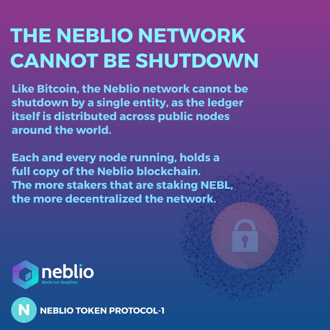Yellow_zine's tweet photo. 🇬🇧 #Neblio is based on the same distributed ledger technology (DLT) as #Bitcoin This means that the network cant be shut down as if it were hosted on a centralized server, as we have seen on some other top blockchain networks in recent years.  

Learn more
https://t.co/OOgW323fMl https://t.co/JLYQp5cAv3