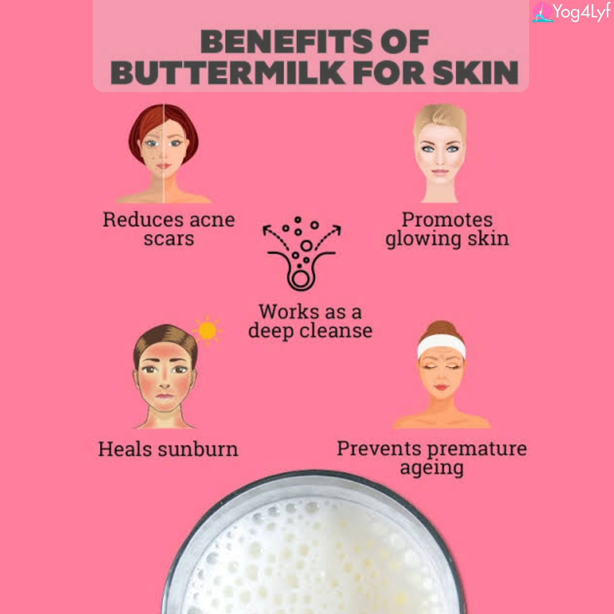 Buttermilk are a perfect for summers and your skin as well!
_________________________
#yog4lyf #yogaeverywhereigo  #yogalife  #healthyfood  #healthylifestyle  #milkbenefits  #buttermilk 
#skincare #exploremore