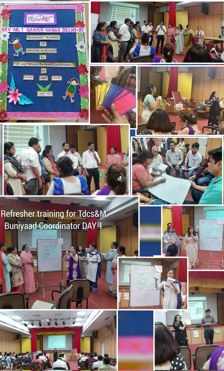 Ruchika91632077's tweet image. Refresher training for Tdcs &amp;amp; M.Buniyaad Coordinator
Day 1(18/04/22) 
🙏Gratitude toSCERT&amp;amp; Mentors for refreshing the important points,Clearing doubts onM.B,
Diff.needs of Level-1&amp;amp;2Stud., Activities,WHAT&amp;amp;HOW? TLMs,Interaction with Delegates fromAssam, #Colearning 
@Dir_Education