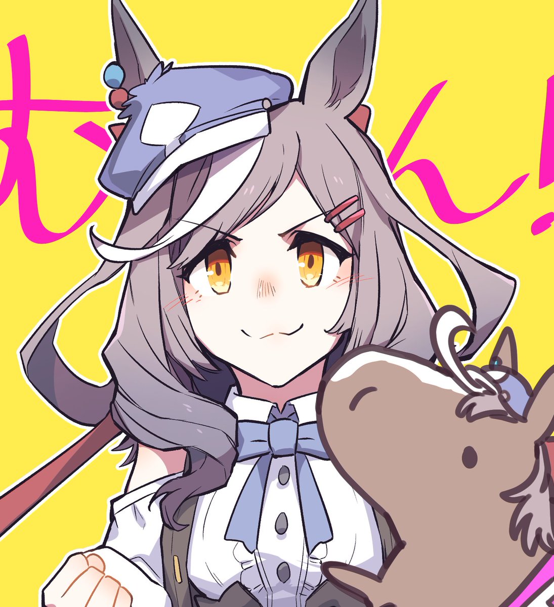 matikane tannhauser (umamusume) 1girl animal ears horse ears hat hair ornament hairclip cabbie hat  illustration images