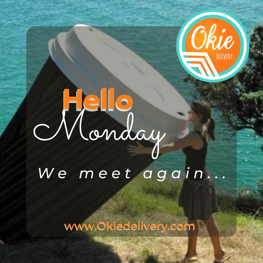 OkieDelivery's tweet photo. HELLO Monday!  We meet again....

♨️☕☕Let us help you start your week the right way!

Order-Eat-Repeat™️ 🚙💨
https://t.co/2IHJ1jNOIm 🧡 https://t.co/Q6qbsgoIGR