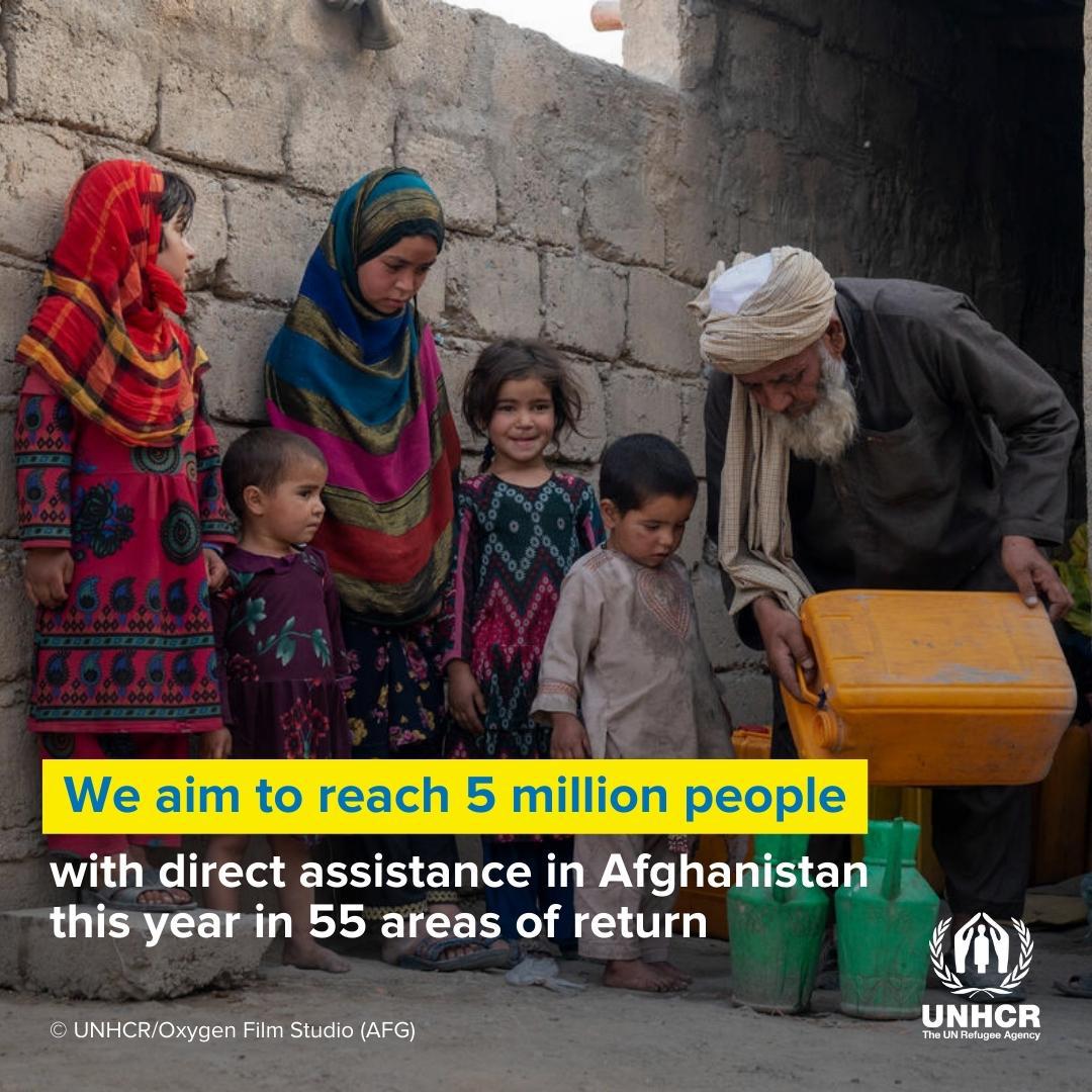 UNHCRUK's tweet photo. Today, more than half of the population of Afghanistan needs life-saving assistance. 

Humanitarian aid is a critical lifeline for millions. 

The time to stand by them is now. #InvestInHumanity https://t.co/OGnqqBLVPF