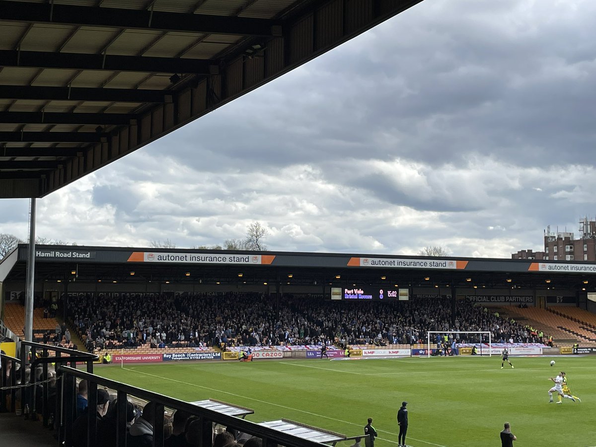 Bristol Rovers at Port Vale today #BRFC #UTG