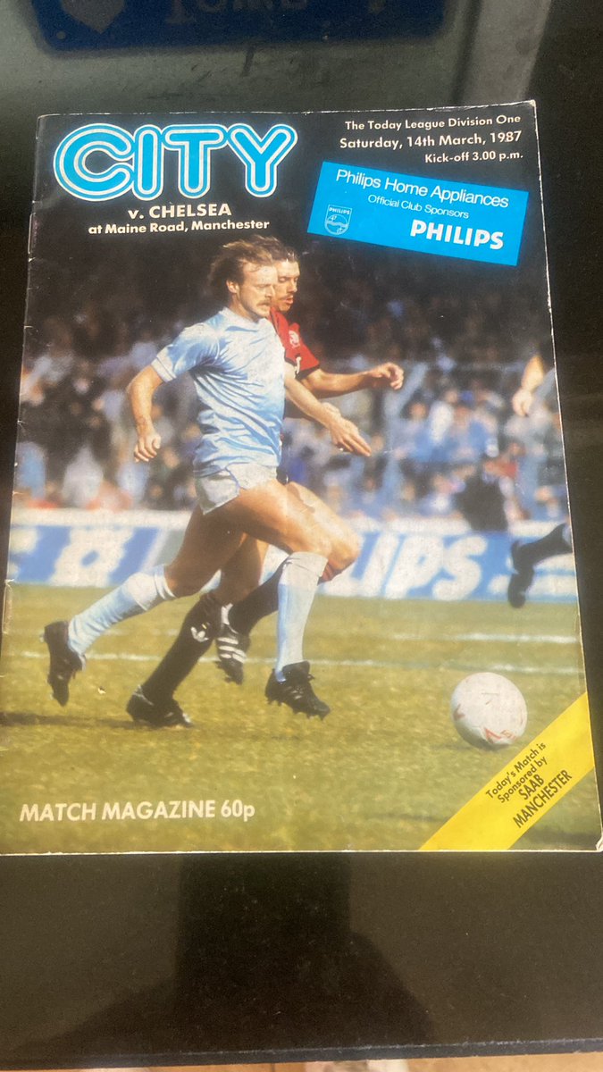 LeachMartln's tweet photo. @thegingerwig Against Chelsea in 87 I’ve still got the programme we lost 2-1 Neil McMab scored a penalty and ironically was on the cover https://t.co/AVKukdobeg