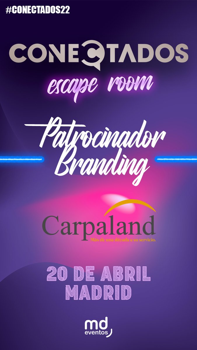 MkdirectoEvents's tweet photo. ¡Ya casi ha llegado!
Mañana por fin se celebra #CONECTADOS22
Te esperamos junto con nuestro patrocinador branding Carpaland en el DOMO 360
¡Te esperamos!
https://t.co/71nRPkUIBC https://t.co/1n206n5BzL