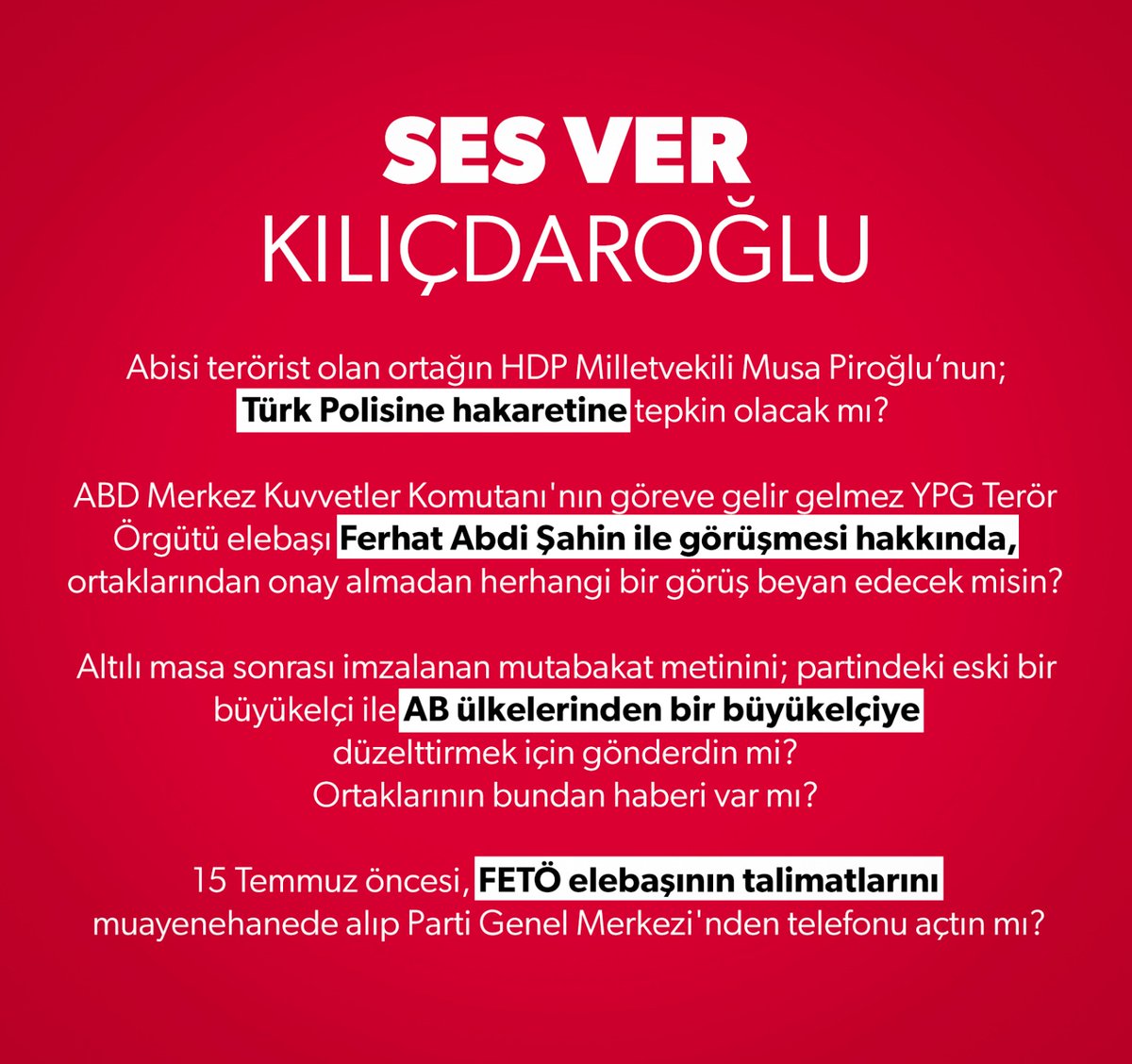 SES VER KILIÇDAROĞLU ⁉️