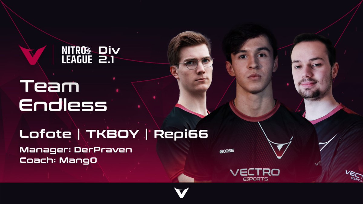 [#RL][#ANNOUNCEMENT]

Neben unserem Main Team wird auch unser Team #Endless Siege für uns in der <a href="/NitroLeagueRL/">Nitro League Legacy</a> Division 2 einfahren!

Roster: 
🇨🇭<a href="/lofote03/">JustLofote7</a>  (Captain)
🇩🇪<a href="/TKBoy_RL/">TKBOY</a> 
🇩🇪<a href="/Repi_66/">Repi66</a> 
🇩🇪@DerPravenVEC  (Manager)
🇩🇪<a href="/Mang0RL/">Mang0 🥭</a> (Coach)