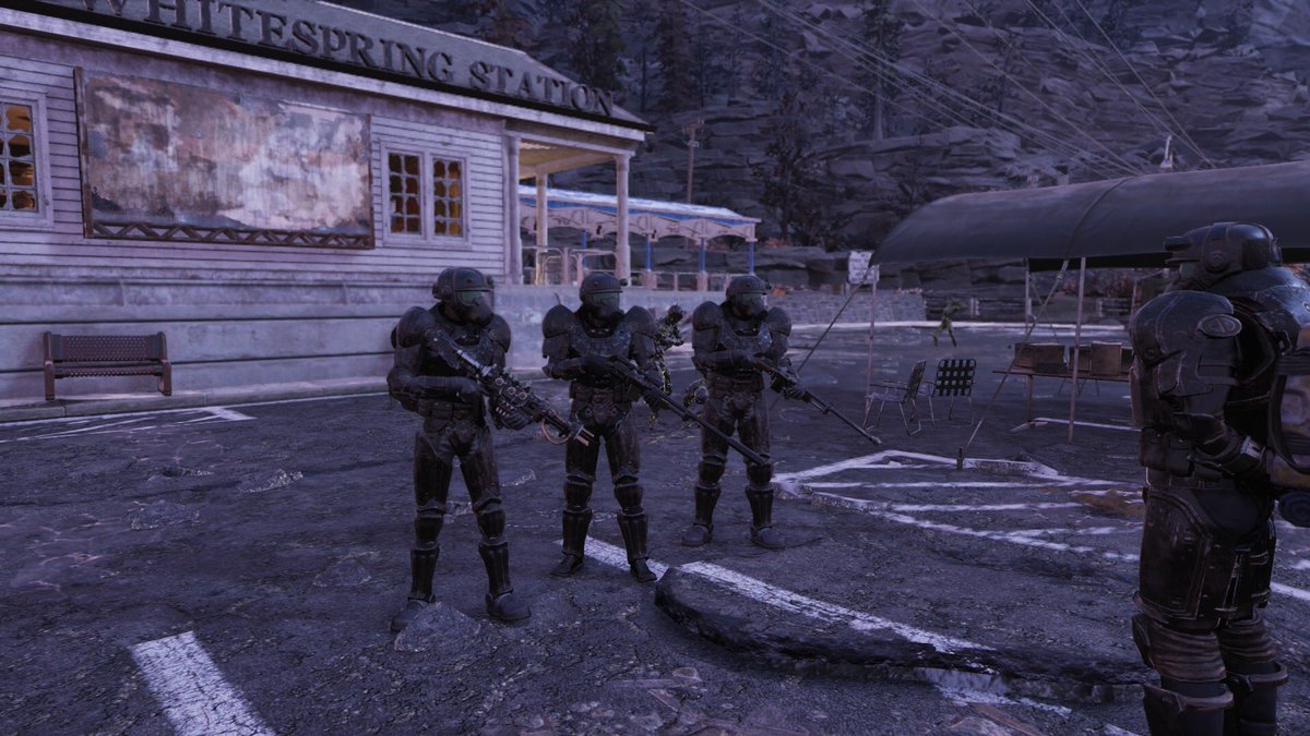 MarcusPask's tweet photo. E.R.A forces continue to conduct on going operations within the Appalachia Region. As these troops prepare to eliminate mutant infestations around West Tek, remember our great America lives on. E.R.A forces stand ready to ensure the future for our citizens. #Fallout76 #Enclave https://t.co/YMpqECFZxy