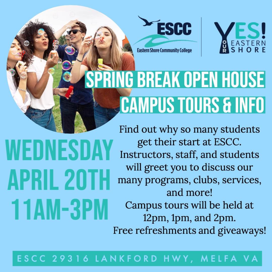 ESCCtweet's tweet photo. Our third spring open house installment is this Wednesday from 11 AM to 3 PM! #collegevisit https://t.co/5AQuN3xUqW