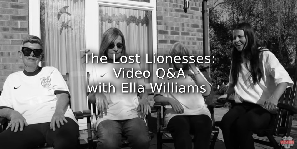 New today - Ella Williams [<a href="/futfemreflect/">futfemreflect</a>] returns to <a href="/Playing_Pasts/">ℙ𝕝𝕒𝕪𝕚𝕟𝕘 ℙ𝕒𝕤𝕥𝕤🤼‍♀️⛹️‍♀️🤺🏊‍♂️🏏⛸🤸‍♂️</a> and her latest interview with the 1971 World Cup players - 

The Lost Lionesses:
Video Q&amp;A 
👉bit.ly/3KOTaIS

#WomenInSport
#WomenInFootball
#WorldCup 
#Lionesses
<a href="/Lionesses/">Lionesses</a>
#Football 
#WomensFACup