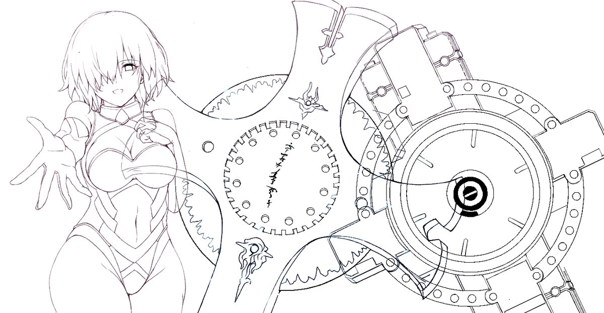 #皆さん線画と塗った後を見せてください 