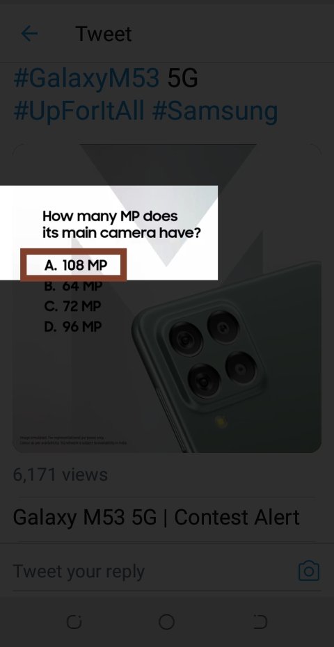 ItsLovelesh's tweet image. A. 108 MP ✌✌❤

#GalaxyM535G #UpForItAll #Samsung
@SamsungIndia 

Join in friends ❤
@SunitaKatyal 
@blessedkamal 
@manuja_anil 
@mumnishi
@nishtha__
