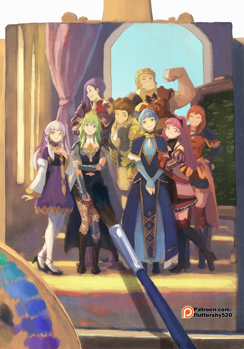 Byleth finally meet all students of Golden Deer again after five years.
First time Ignatz forgets to draw Byleth and be punished for his negligence ..

#FE3H 