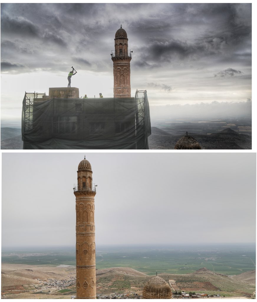 mahmutdemirttas's tweet photo. Ulu Camii’mizin muhteşem silüetini bozan metruk binanın yıkım çalışmalarının tamamlanması ile,

Tarih kokan Ulu Camii’mizin🕌

 Öncesi                         Sonrası https://t.co/wXgbSF6kUN