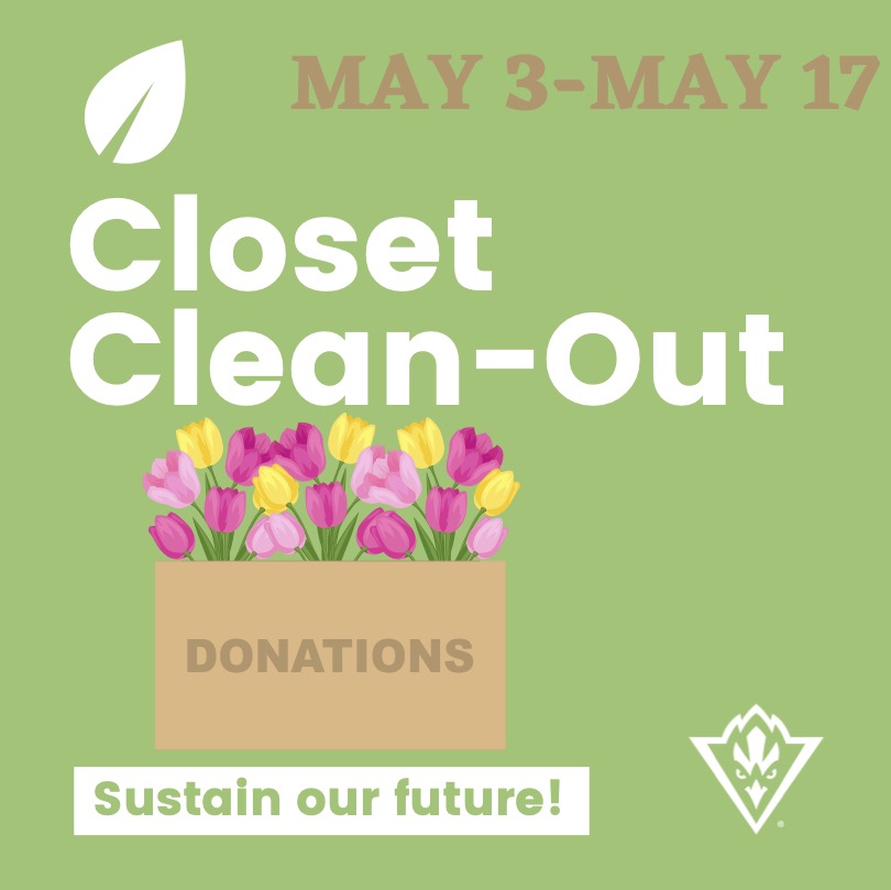 UNCWHRL's tweet photo. Hey Seahawks, have you heard about our Spring Closet Clean-Out?? We will be collecting donations from May 3rd-May 17th. Mark your calendars, gather your giveaways, and keep up to date on where you can donate your items! #uncw #sustainability #uncwhrl https://t.co/fvwATEmE05