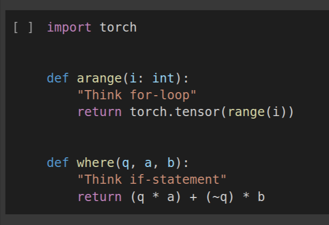 srush_nlp's tweet photo. Do you (really) know PyTorch 🔥?

Try out my Tensor Puzzles 🧩. 16 mini-puzzles for those ready to take off the stackoverflow training wheels.
 
https://t.co/B5L2bja1DN https://t.co/bnoHDfS6Kc
