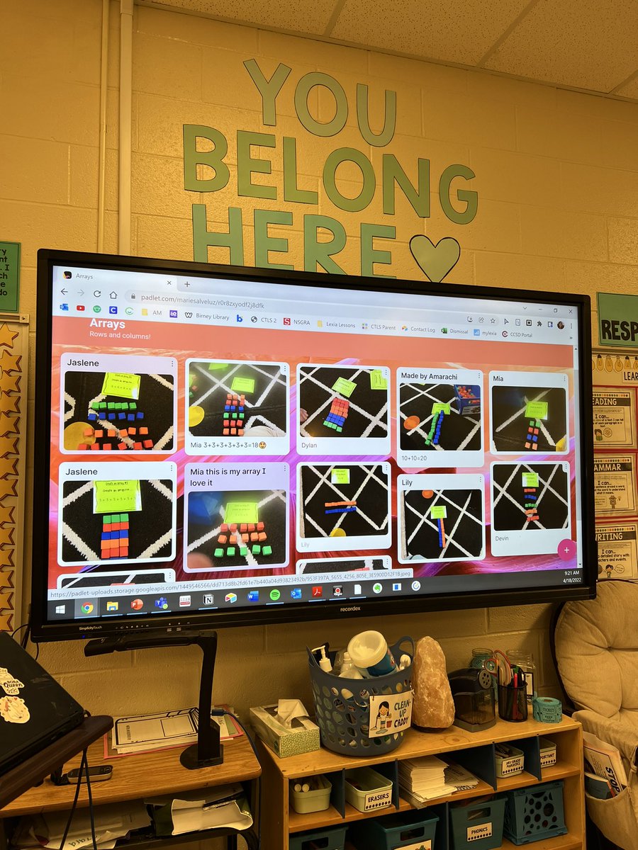 msluz2nd's tweet photo. I love using Padlet to monitor student work during their independent math center rotation! @BirneyBobcats https://t.co/3OBmh0L0JM