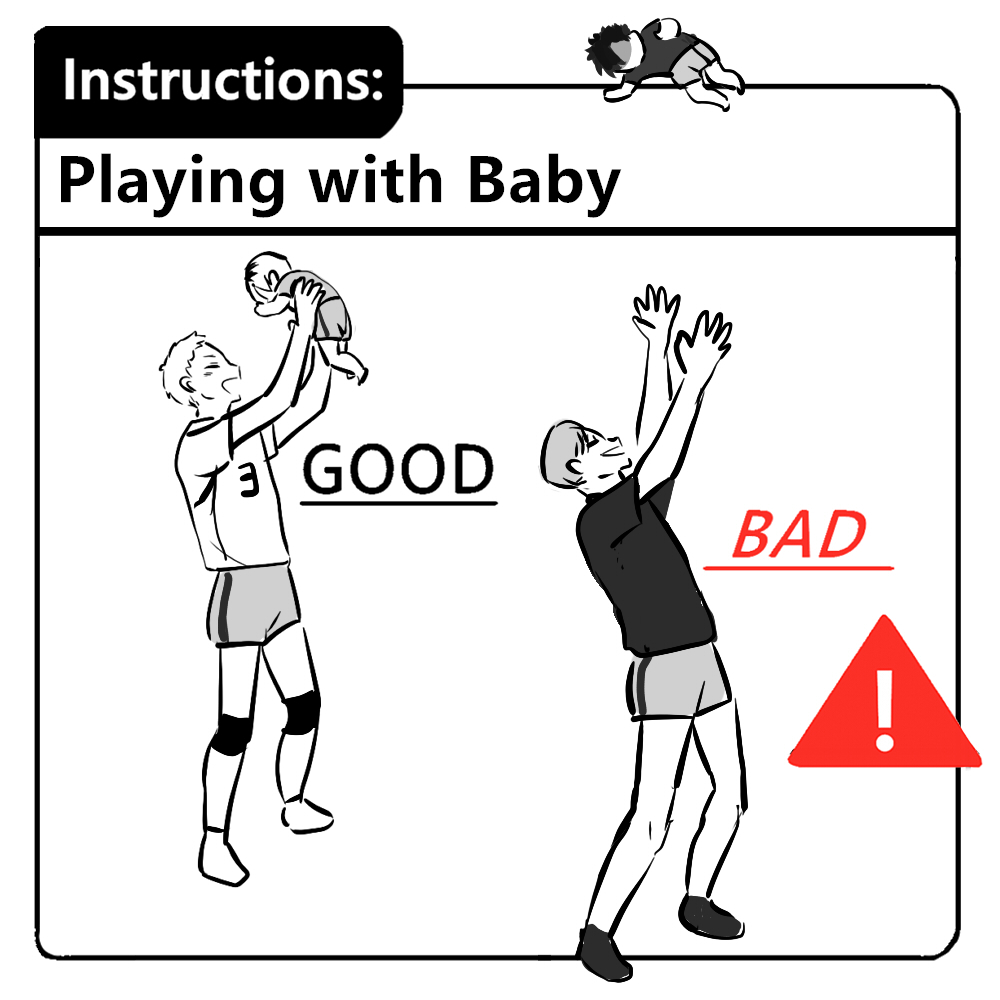 #Haikyuu 

Haikyuu baby DOs and DON'Ts 👀 Part 2 