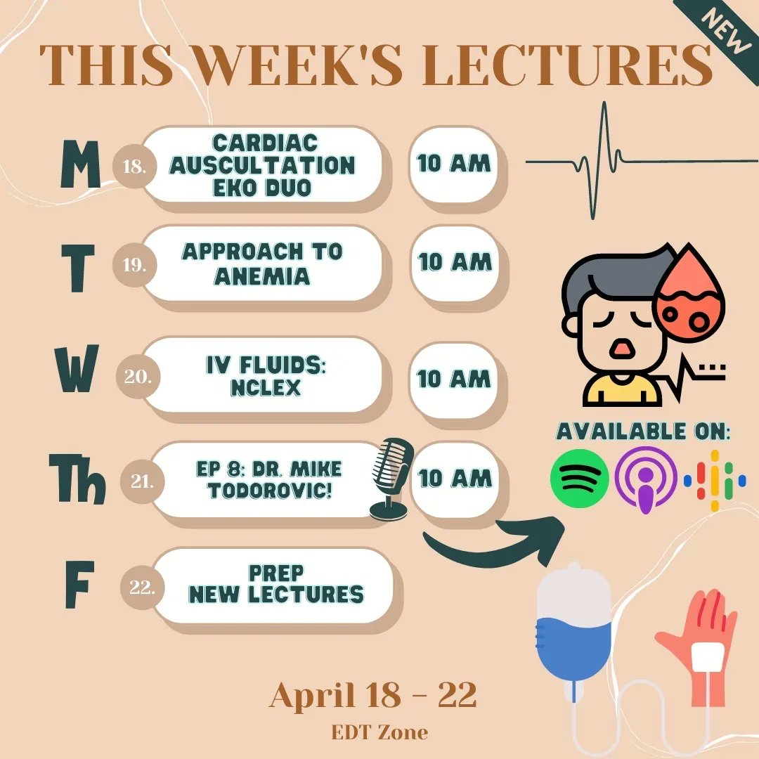 NinjaNerdSci's tweet photo. Here is this weeks schedule!
#ninjanerdmedicine #ninjanerdlectures
#ninjanerdscience #studyanatomy #studyphysiology #studyanatomyandphysiology #nursingschool #medschool #ptschool #crnaschool https://t.co/iwrOcEt42S