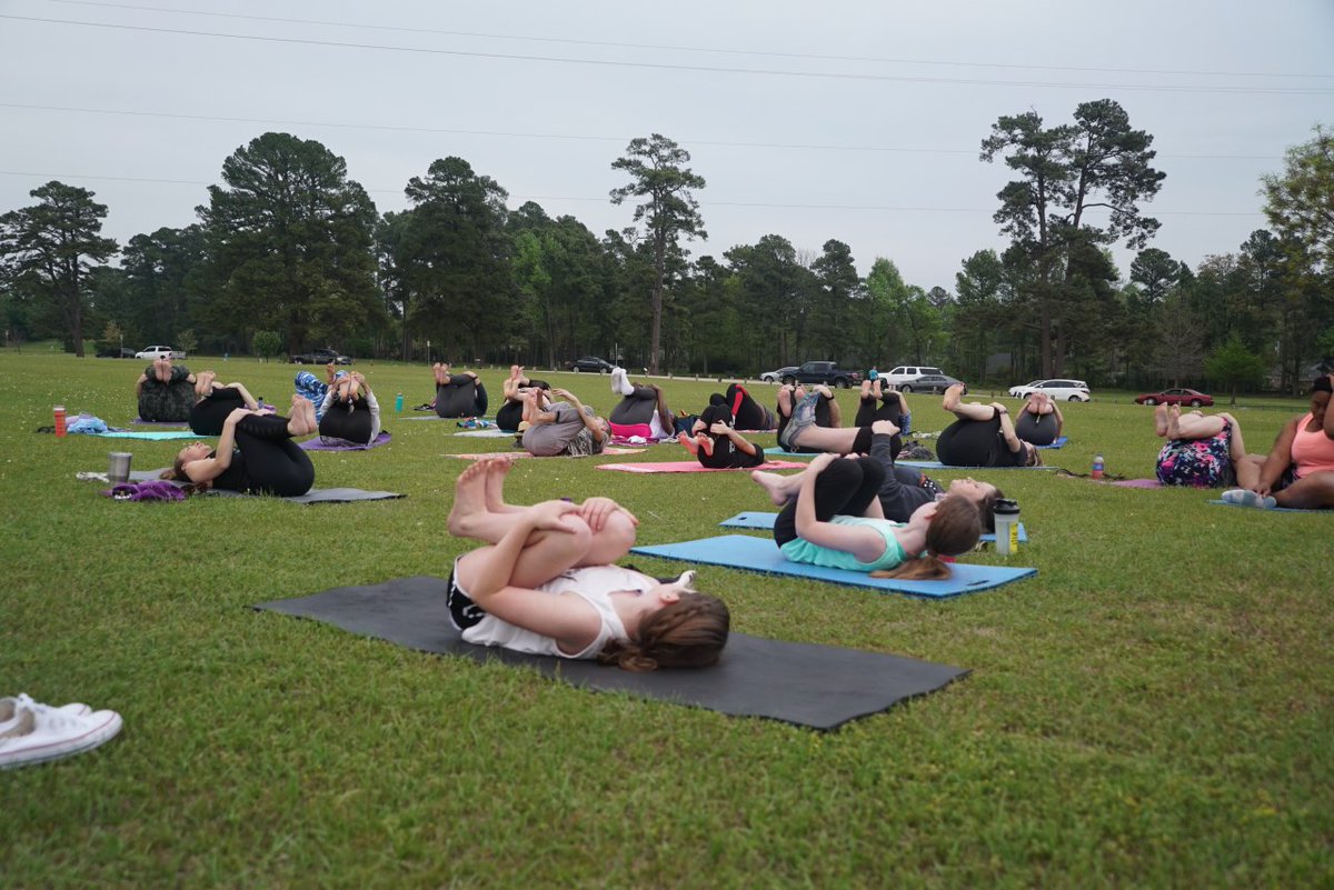 txkplex's tweet image. Yoga in the park to celebrate #EARTHDAY 🌎

Join us for a #restorative #yoga class to detach from #stress by activating your parasympathetic nervous system. Our instructor will guide you through an hour long #mindful yoga class to restore #peace of mind.