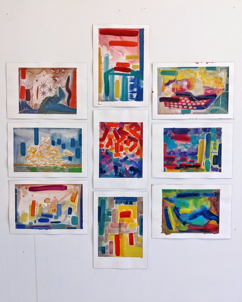 gouache and ink on paper